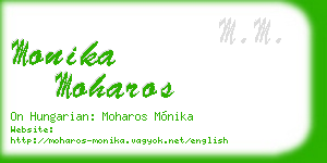 monika moharos business card