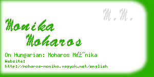 monika moharos business card